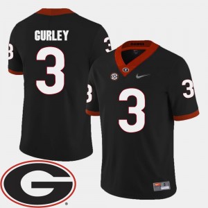 Georgia Bulldogs Todd Gurley Jersey #3 Black College Football Mens 2018 SEC Patch