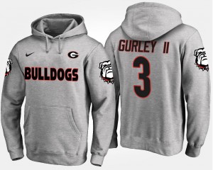 Georgia Bulldogs Todd Gurley II Hoodie #3 Gray Mens