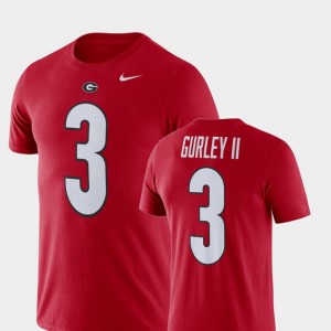 Georgia Bulldogs Todd Gurley II T-Shirt Red Men's #3 Football Performance