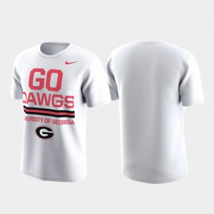 Georgia Bulldogs T-Shirt Local Verbiage Performance For Men's White