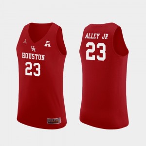 Houston Cougars Cedrick Alley Jr. Jersey Replica Red #23 College Basketball For Men's