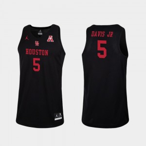 Houston Cougars Corey Davis Jr. Jersey Men Black College Basketball #5 Replica