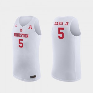 Houston Cougars Corey Davis Jr. Jersey Replica Men's College Basketball #5 White