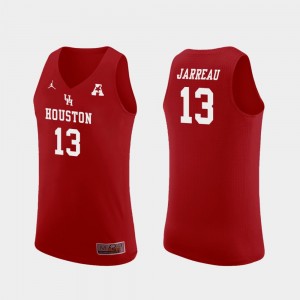 Houston Cougars Dejon Jarreau Jersey Replica For Men #13 Red College Basketball