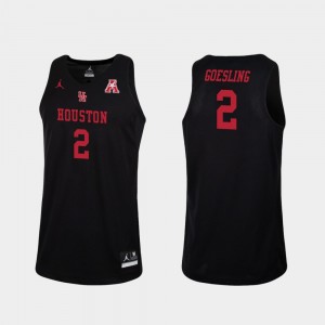 Houston Cougars Landon Goesling Jersey For Men #2 Black College Basketball Replica