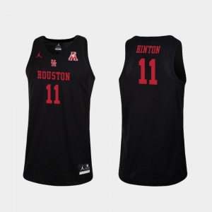 Houston Cougars Nate Hinton Jersey Black Replica Men #11 College Basketball