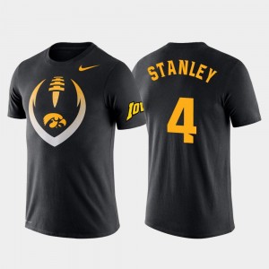 Iowa Hawkeyes Nate Stanley T-Shirt Football Icon Mens Black Performance #4