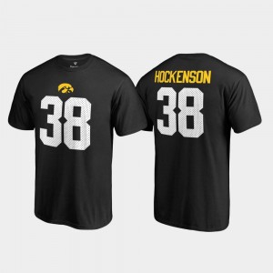 Iowa Hawkeyes T.J. Hockenson T-Shirt Black #38 Name & Number College Legends For Men
