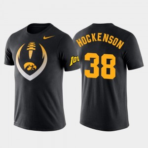 Iowa Hawkeyes T.J. Hockenson T-Shirt #38 Football Icon For Men Performance Black