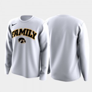 Iowa Hawkeyes T-Shirt Mens White March Madness Legend Basketball Long Sleeve Family on Court