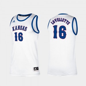 Kansas Jayhawks Clyde Lovellette Jersey For Men's White #16 Classic College Basketball