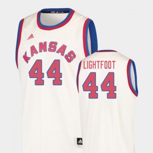 Kansas Jayhawks Mitch Lightfoot Jersey #44 For Men Hardwood Classics College Basketball Cream