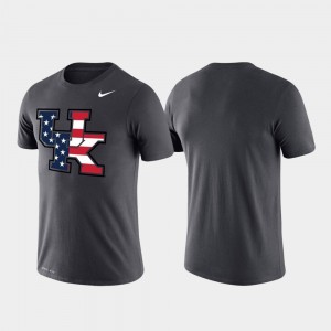 Kentucky Wildcats T-Shirt Performance Anthracite For Men's Americana Legend