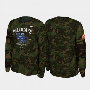 Kentucky Wildcats T-Shirt Legend Long Sleeve Mens 2019 Veterans Day Camo