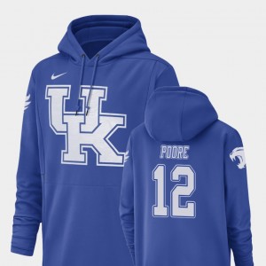 Kentucky Wildcats Chance Poore Hoodie Football Performance #12 Men Champ Drive Royal