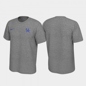 Kentucky Wildcats T-Shirt Heathered Gray Left Chest Logo Legend For Men's