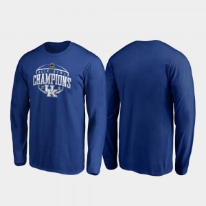Kentucky Wildcats T-Shirt Corner Long Sleeve For Men Royal 2019 Belk Bowl Champions