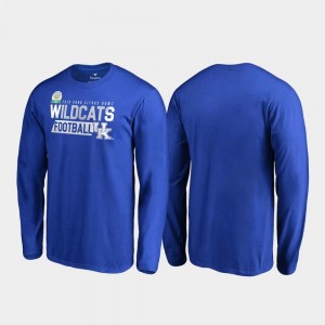 Kentucky Wildcats T-Shirt Royal Audible Long Sleeve 2019 Citrus Bowl Bound Men's