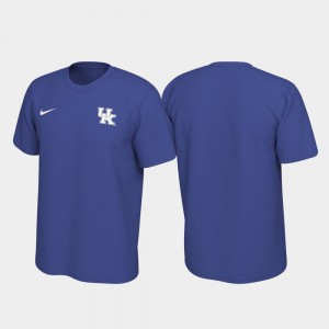 Kentucky Wildcats T-Shirt Men Legend Royal Left Chest Logo