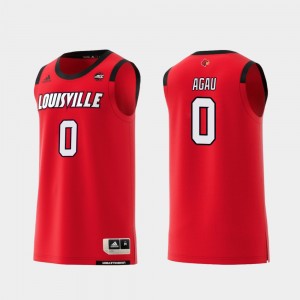 Louisville Cardinals Akoy Agau Jersey Mens #0 Replica Red College Basketball
