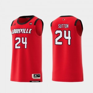 Louisville Cardinals Dwayne Sutton Jersey Men #24 College Basketball Red Replica