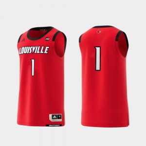Louisville Cardinals Jersey College Replica #1 Men's Red Basketball Swingman