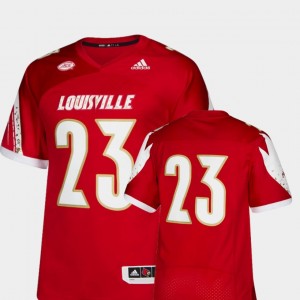 Louisville Cardinals Jersey Red For Men's #23 Premier College Football
