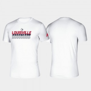 Louisville Cardinals T-Shirt White Climalite For Men's Basketball Salute to Service