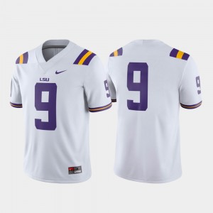 LSU Tigers Jersey Mens #9 White Game College Football
