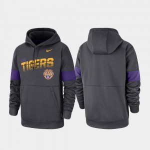 LSU Tigers Hoodie Anthracite Performance Pullover For Men's