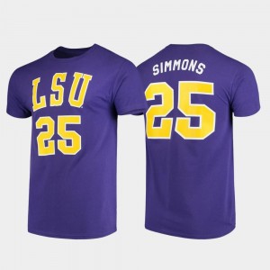 LSU Tigers Ben Simmons T-Shirt Original Retro Brand College Alumni Basketball #25 Men College Basketball Purple