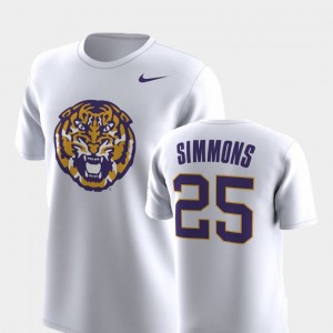 LSU Tigers Ben Simmons T-Shirt Future Stars White For Men's Replica #25