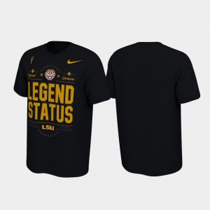 LSU Tigers T-Shirt 2019 National Champions Locker Room College Football Playoff Black For Men's