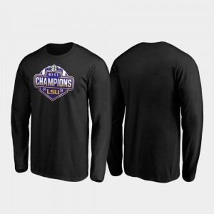 LSU Tigers T-Shirt Long Sleeve Men's 2019 SEC West Football Division Champions Black
