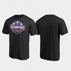 LSU Tigers T-Shirt Men's 2019 SEC West Football Division Champions Black