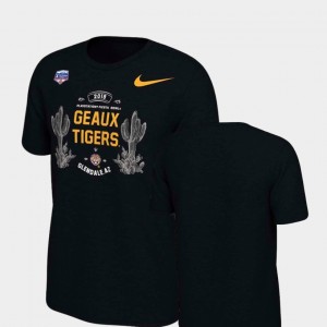 LSU Tigers T-Shirt Black 2019 Fiesta Bowl Bound For Men's Verbiage