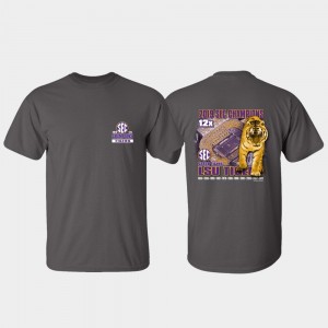 LSU Tigers T-Shirt 2019 SEC Football Champions Charcoal Special Men's