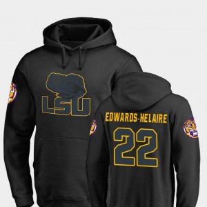 LSU Tigers Clyde Edwards-Helaire Hoodie Big & Tall Taylor #22 Black College Football For Men