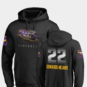 LSU Tigers Clyde Edwards-Helaire Hoodie Black #22 Midnight Mascot Football Mens