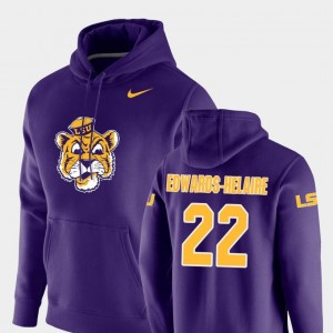 LSU Tigers Clyde Edwards-Helaire Hoodie #22 Pullover Purple Men's Vault Logo Club