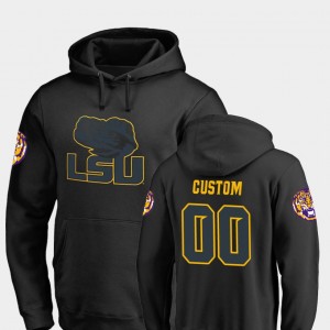LSU Tigers Customized Hoodie Black Big & Tall Taylor For Men College Football #00