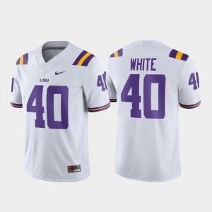 LSU Tigers Devin White Jersey Game Football #40 For Men's White