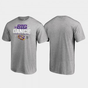 LSU Tigers T-Shirt March Madness 2019 NCAA Basketball Tournament Heather Gray Men Big Dance