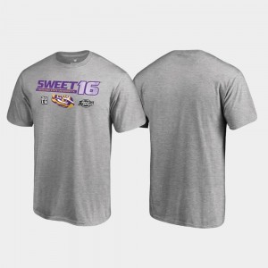 LSU Tigers T-Shirt Sweet 16 Backdoor For Men's Heather Gray March Madness 2019 NCAA Basketball Tournament