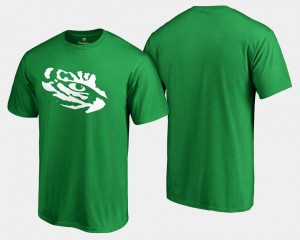 LSU Tigers T-Shirt Men's St. Patrick's Day Kelly Green White Logo Big & Tall