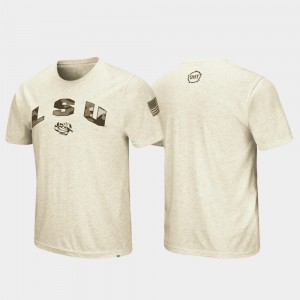 LSU Tigers T-Shirt For Men Oatmeal OHT Military Appreciation Desert Camo