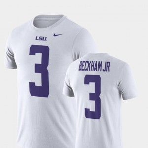 LSU Tigers Odell Beckham Jr T-Shirt Mens #3 Football Performance White