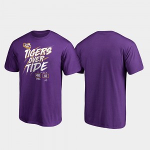 LSU Tigers T-Shirt 2019 Football Score Purple Men vs. Alabama Crimson Tide