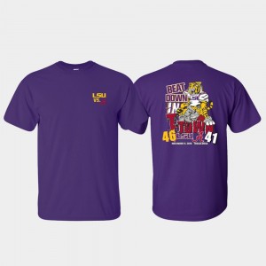 LSU Tigers T-Shirt For Men vs. Alabama Crimson Tide Purple 2019 Football Score