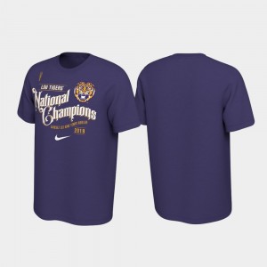 LSU Tigers T-Shirt For Men Purple Celebration College Football Playoff 2019 National Champions